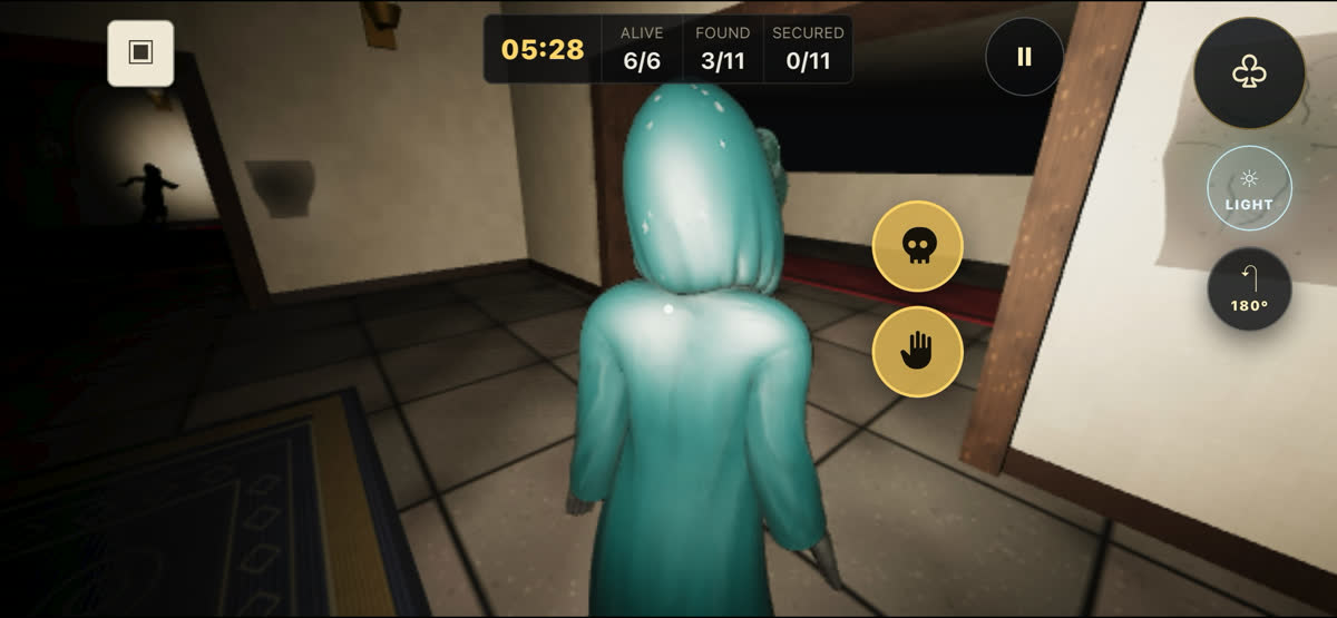Behind another player on iPhone with steal and kill buttons showing